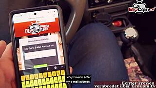 German milf picked up for public sex on Erocom date