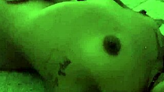 Bobbi Jo88, an ebony mature woman, obsesses over her shaved body during a voyeur massage.