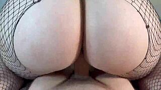 Sexy blonde stepsister gets fucked doggy style close up in wet pussy homemade sex