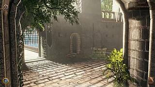 In the castle tower, the cute curvy girl with big tits gets a huge cumshot