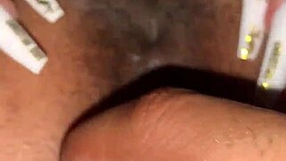 gaping her slut pussy with dildo and toys in bondage masturbation