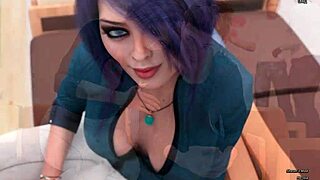 Big tits bouncing while playing a photo hunt game