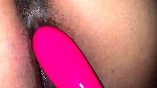 gaping her slut pussy with dildo and toys in bondage masturbation