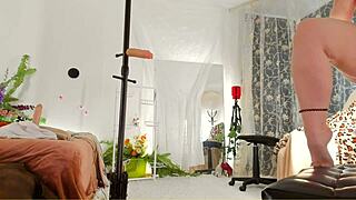 Hairy and oiled up curvy MILF gets a massage