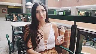 Meeting at Mall Turns Into Wild Fuck at Home With Cute Latina