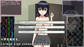 Toyed Girl in Hentai Game with Groping and Big Tits
