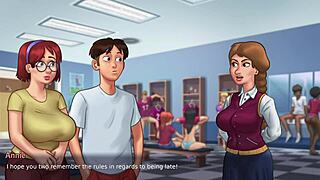 Redhead student Judith gets her big tits fucking hard
