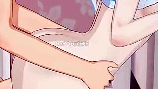 step brother and sister play with big tits in sexy outfit