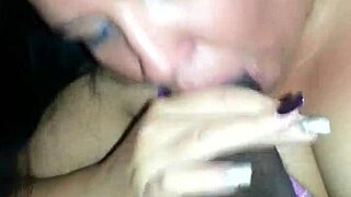 Brittany Wood Sucks Bryant Woodlawn with Teasing Ebony Ass Play