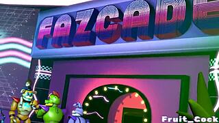 Intriguing FNAF-themed gay cock play with fruit elements.