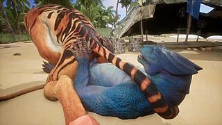 Wild sex in the animal kingdom: a tiger seduces a lizard