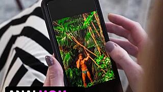 Yo, caught this big titted milf masturbating hard!