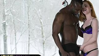 Beautiful European redhead in hot doggystyle action with a BBC