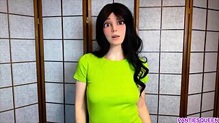 girls undressing and dancing in night club with toys