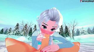 Elsa from Frozen Has Hard Sex in 3D Hentai Fantasy