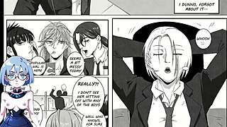 Cartoon girls have a night out together.