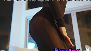 Petite Naked Inked Blondie Anna Claire Clouds Poses in Sexy Long Boots