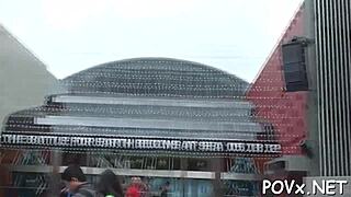 A real miniature legal age teenager engages in intense porn activities.