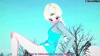 Elsa from Frozen Has Hard Sex in 3D Hentai Fantasy