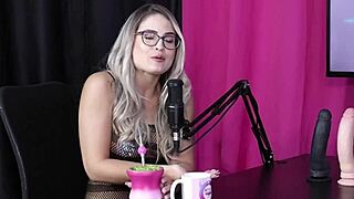 Blonde Brazilian Bisexual Therapists in Lingerie with Luxury Client - Reh Queen Sheer Red!