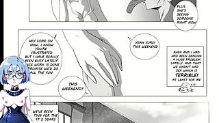 Cartoon girls have a night out together.