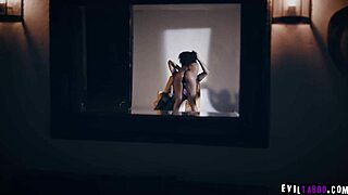 Hot models Demi Sutra and Anny Aurora dive into intense interracial lesbian sex with kissing and squirting.