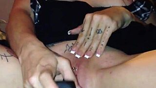 Dominant male enjoys masturbation and dildo play with submissive female