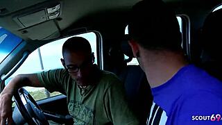 Spanish girl talks to get fucked and filmed during a lost play on the way home, craving that big cock cumshot.