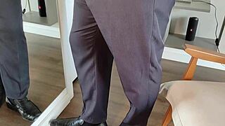 Yuri ga�cho - big gay dick showing off in front of the mirror?