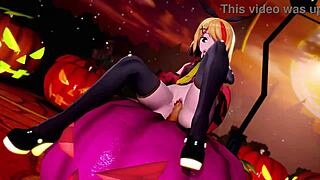 Happy halloween vocaloid animation brings fun hentai scenes with blowjob and squirting