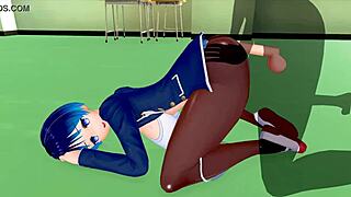 female classmate in heat in corridor so i helped solve the problem 3d hentai 65