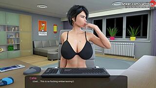 3D Hentai game with hot MILF teacher and student