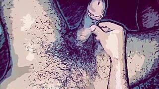 feeling the intense pleasure as he fucks the passive slut's mouth