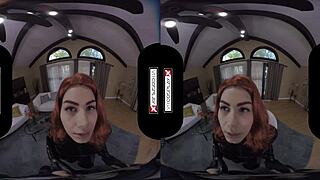VRCosplayX com Black Widow rides your hard cock