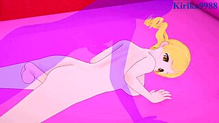 Mami Tomoe and Ashley Taylor having intense sex in this hentai.