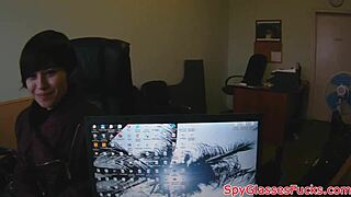 Pretty young European girl gets pitted on a hidden camera’s cock