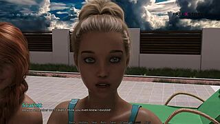 mark plays pool games with his stepsister and friends in dorm