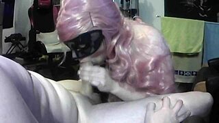 Stepdaughter's deepthroat and swallowing cum in HD video