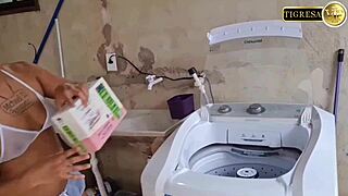 What’s hotter than anal action in the laundry with TigresaVip?