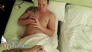 Close up POV of a blonde amateur enjoying big cock and oral creampie