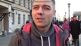 Blonde cutie fucks for cash in public, he says.
