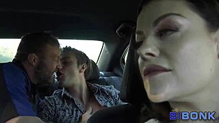 Gay threesome with cumshots and bisexual experimentation