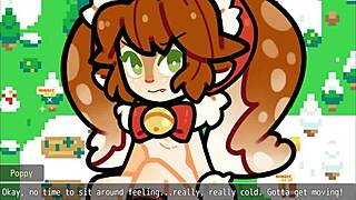 Poppy from lol gets covered in hot cum during christmas hentai pornplay in the snow