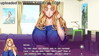 Seductive hentai milf with big tits teases in anime action