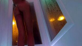 Hot kendra cole takes a sexy shower, skinny brunette masturbating solo