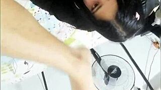 colombian teen gives pov blowjob and rimjob to friend