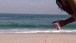 Busty milf sucking stepsons dick pov style in hd with big tits 😍