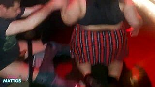 Girl sits on face and sucks cocks for everyone at swing house