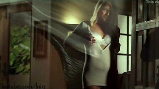 European Babe Teasingly Strips Clothes Off