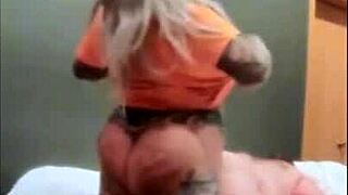 chubby tgirl fucking and cumming on mouth! intense trans action with that guy